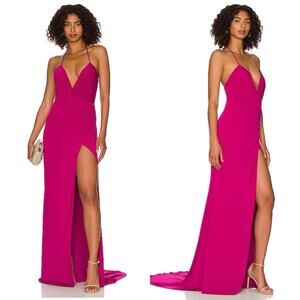 New NWT Katie May Jupiter Maxi Gown in Magenta